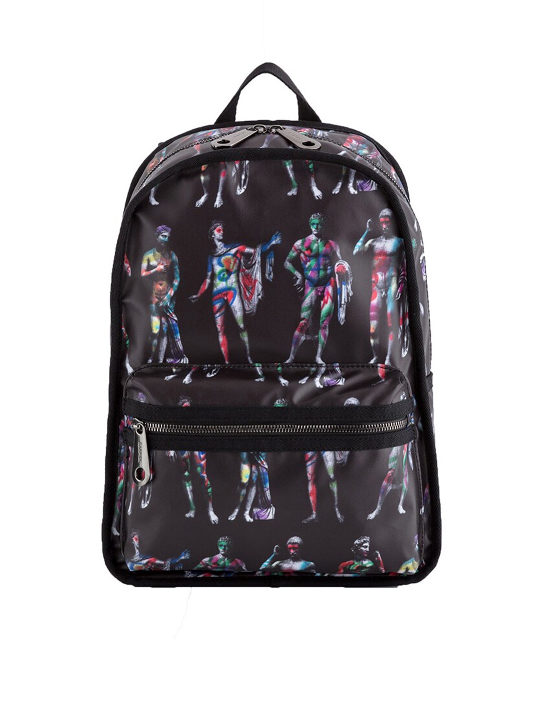 

CARPISA Women Graphic Non-Padded Fabric Backpack, Black