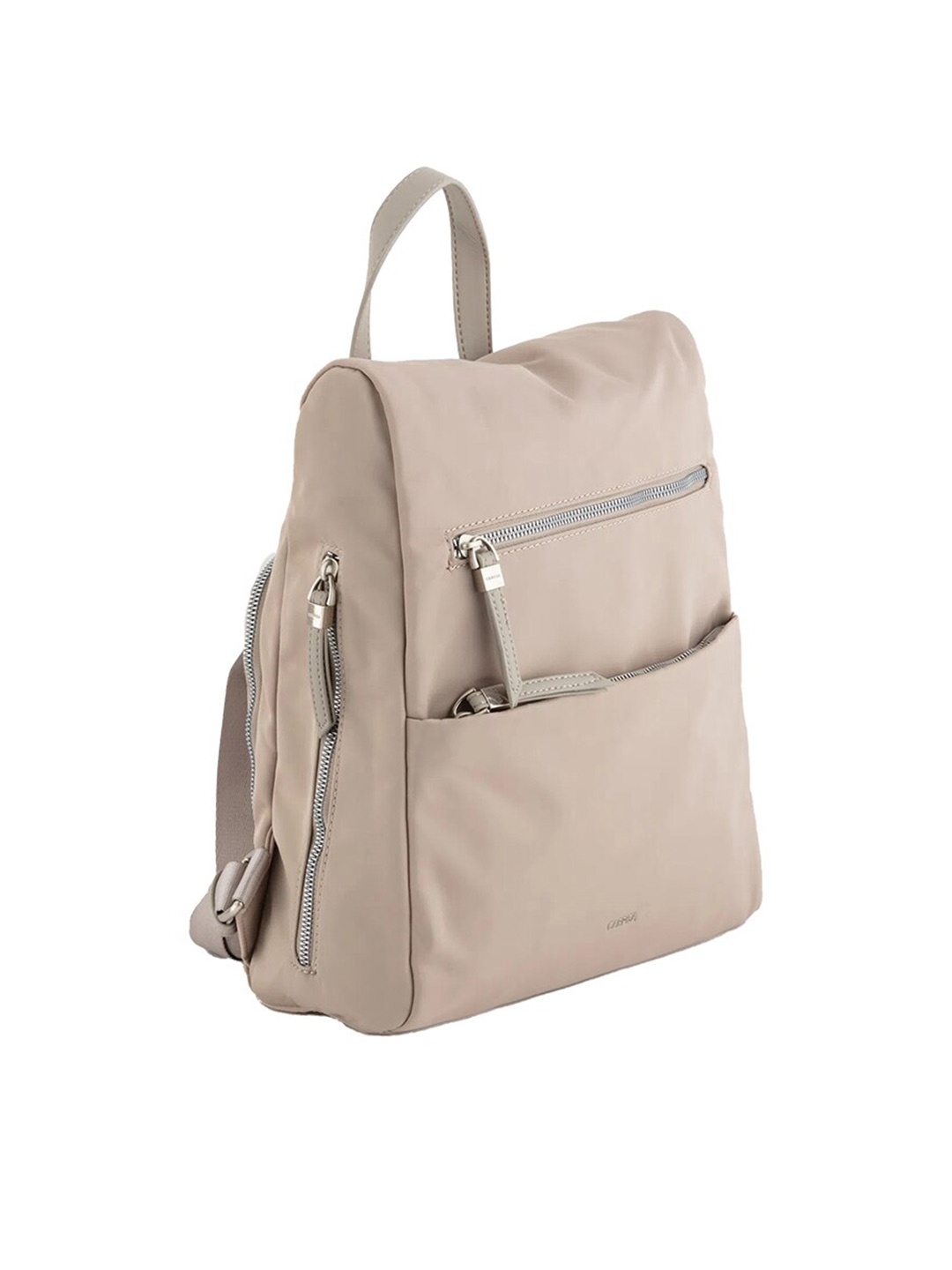 

CARPISA Women Non-Padded Large Fabric Backpack, Beige