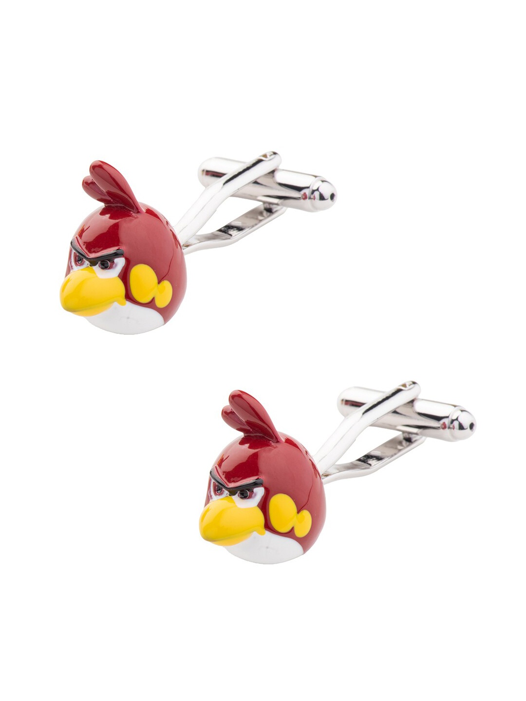 

The Tie Hub Angry Bird Quirky Cufflink, Red