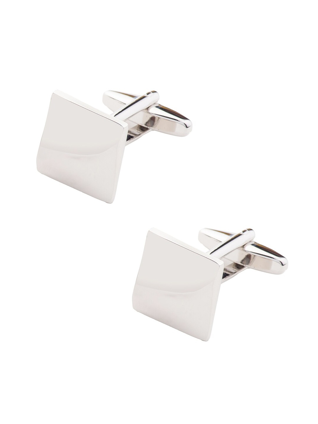 

The Tie Hub Square With Curve Line Cufflinks, Silver
