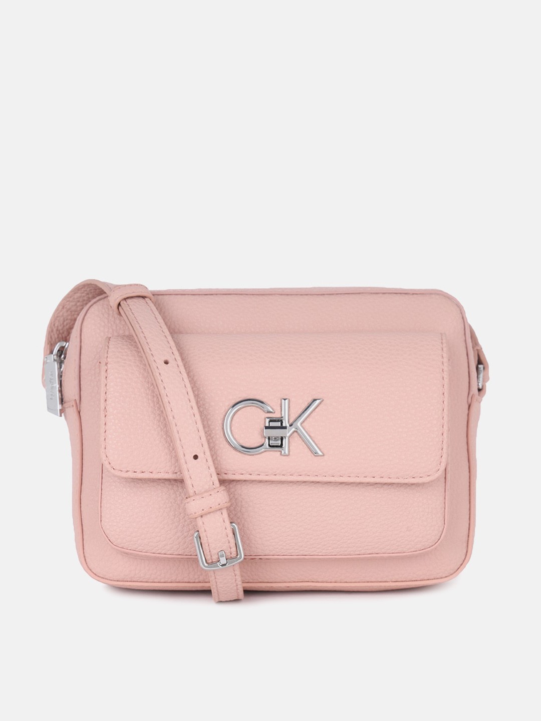 

Calvin Klein Jeans PU Structured Sling Bag, Pink