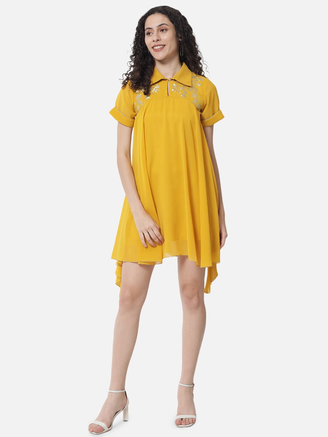 

ALL WAYS YOU Georgette A-Line Dress, Yellow