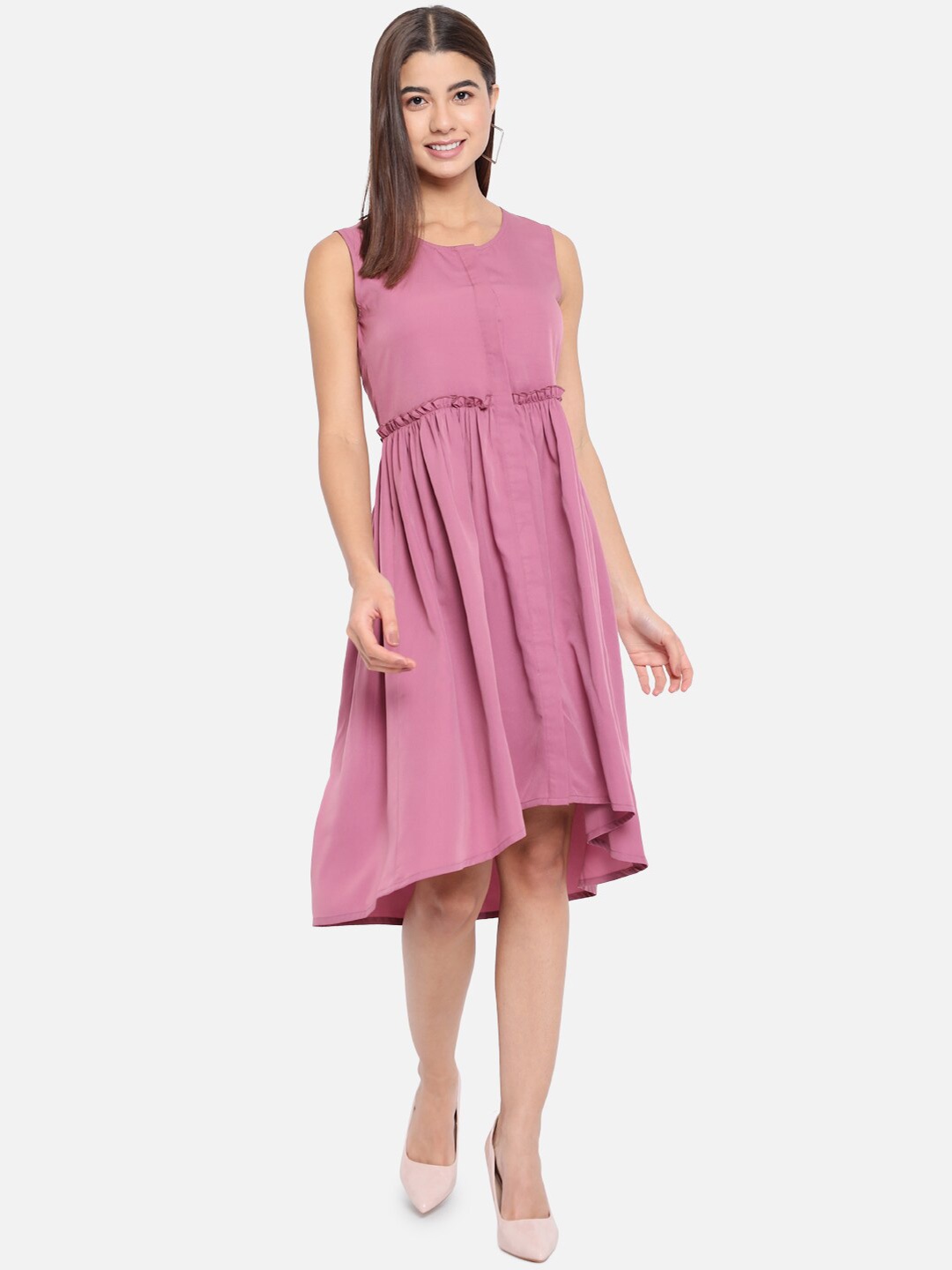 

ALL WAYS YOU Crepe Fit & Flare Dress, Pink