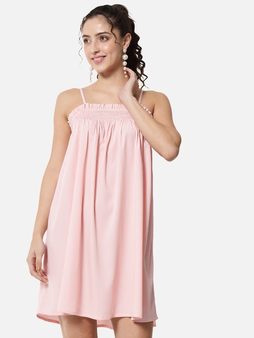 

ALL WAYS YOU Pink Crepe A-Line Dress