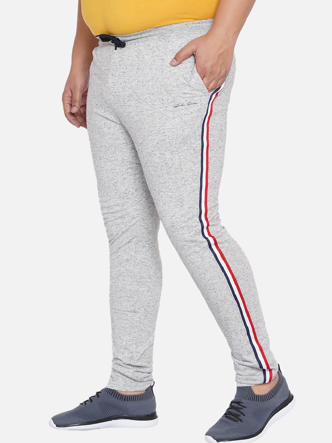 

John Pride Men Plus Size Regular Fit Cotton Joggers, Grey