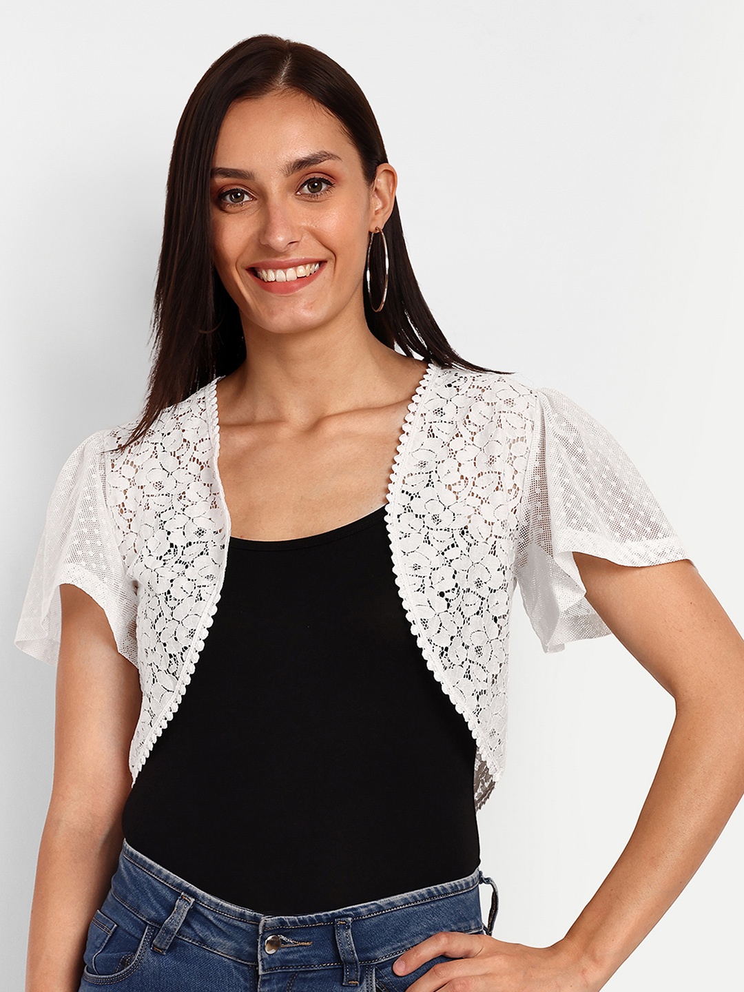 

Espresso Women Front Open Shrug, Off white