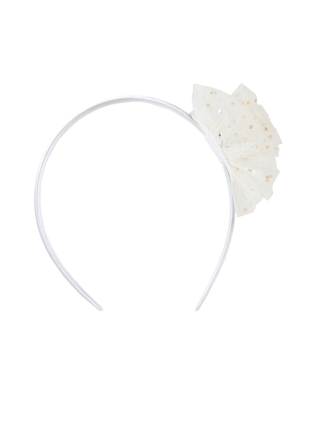 

Aye Candy Girls Star Rolled Flower Hairband, White