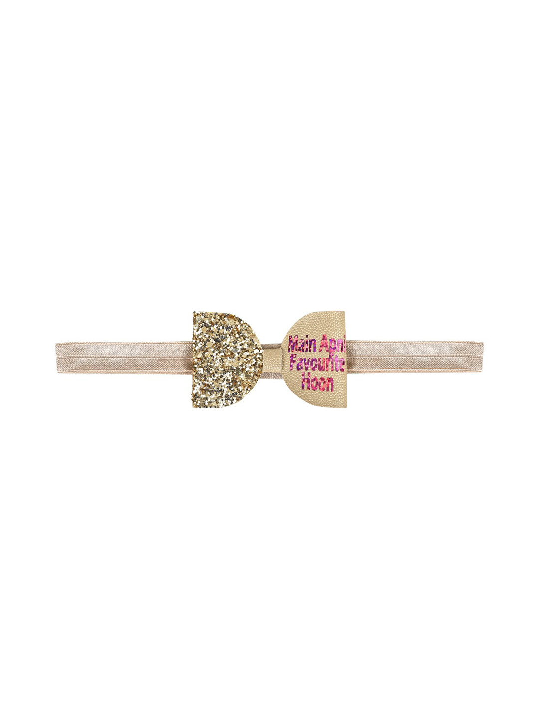 

Aye Candy Embellished Main Apni Favourite Hoon Bow Headband, Gold
