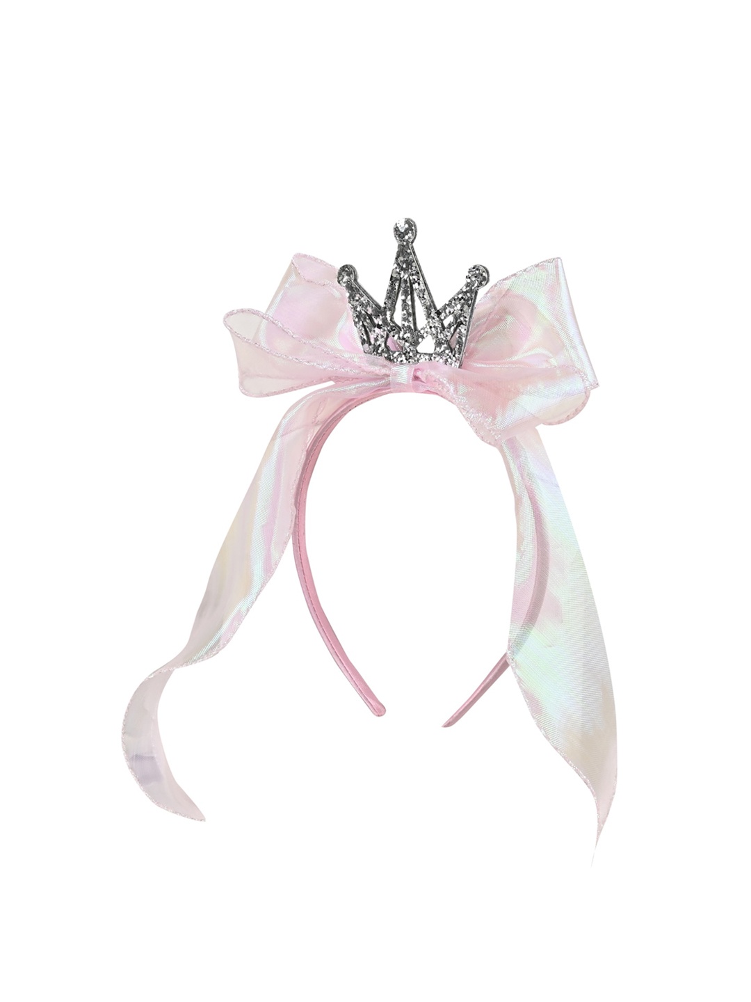 

Aye Candy Crown Viel Bow Hairband, Pink