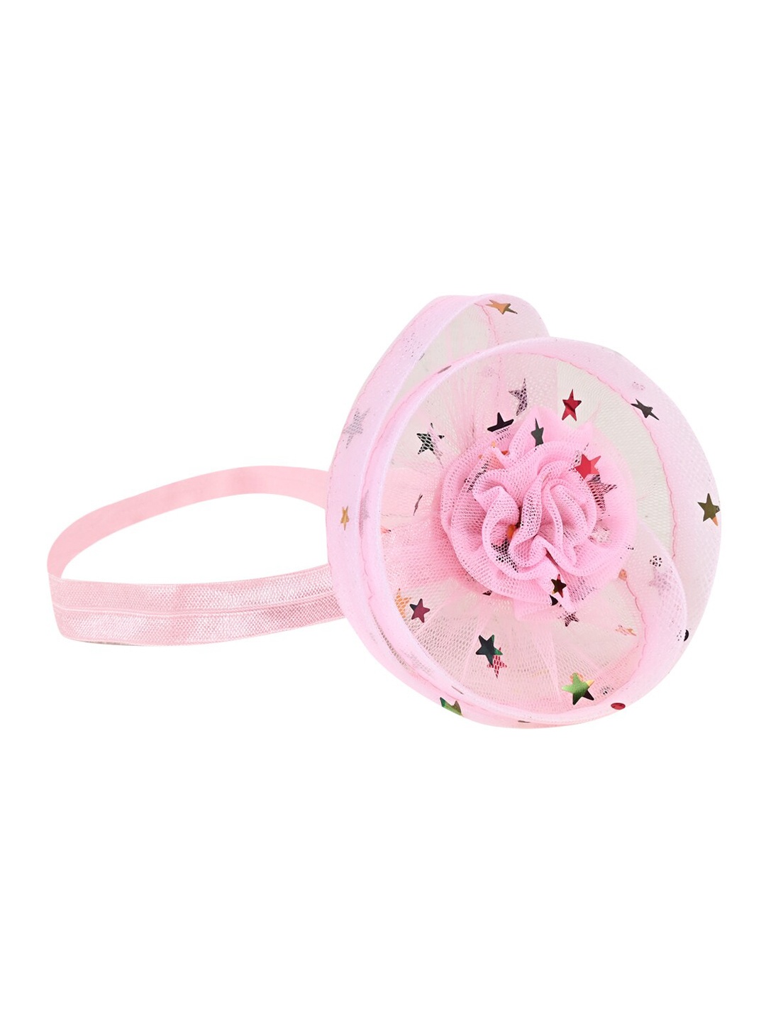 

Aye Candy Girls Floral Net Fascinator Hairband, Pink