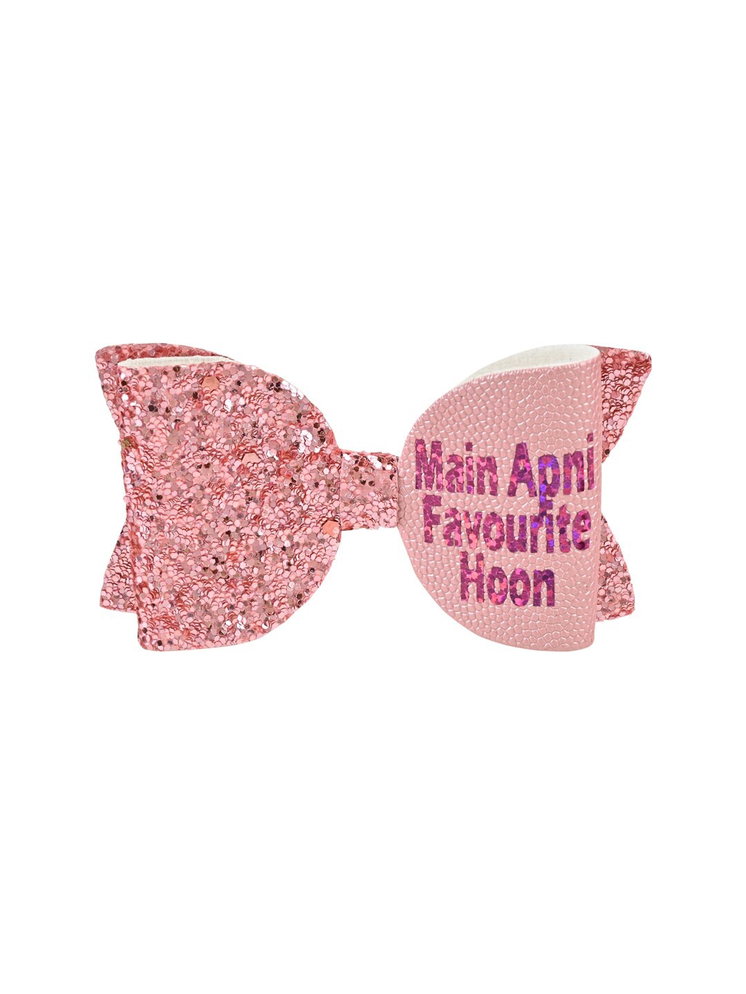 

Aye Candy Girls Embellished Main Apni Favourite Hoon Bow Alligator Hair Clip, Pink