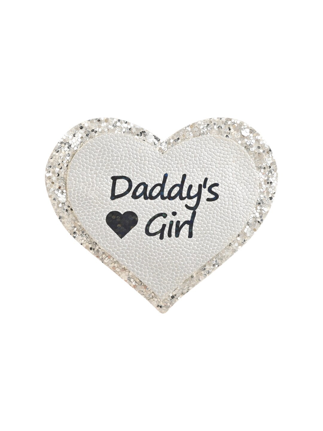 

Aye Candy Girls Embellished Heart Daddy's Alligator Hair Clip, Silver
