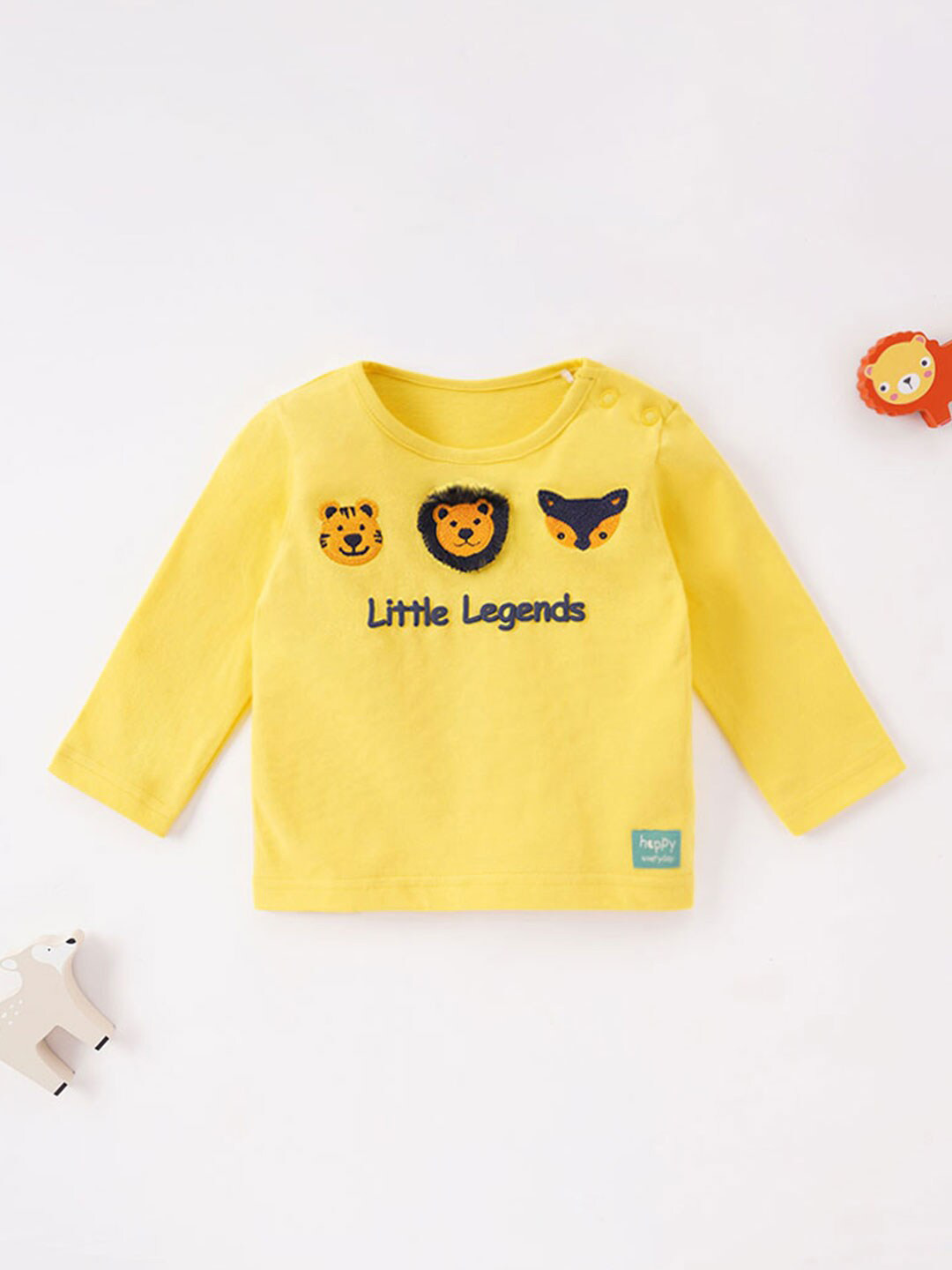 

Ed-a-Mamma Baby Boys Graphic Printed Cotton T-shirt, Yellow