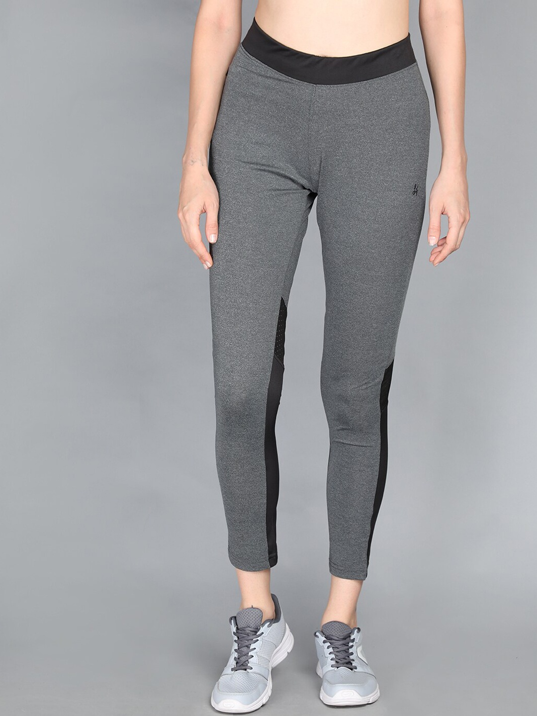 

NEVA Women Slim Fit Mid-Rise Ankle-Length Breathable Track Pants, Grey
