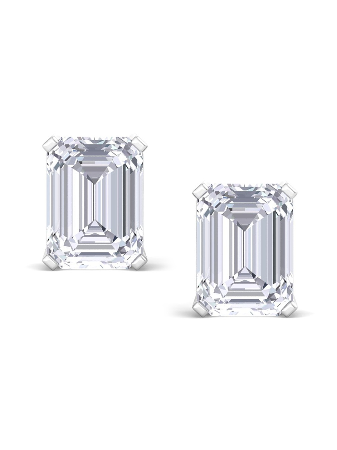 

Inddus Jewels 925 Sterling Silver Rectangle Shaped Studs Earrings