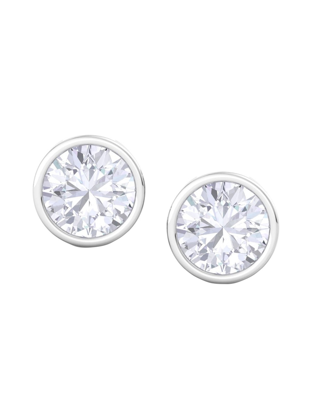 

Inddus Jewels 925 Sterling Silver Circular Studs Earrings