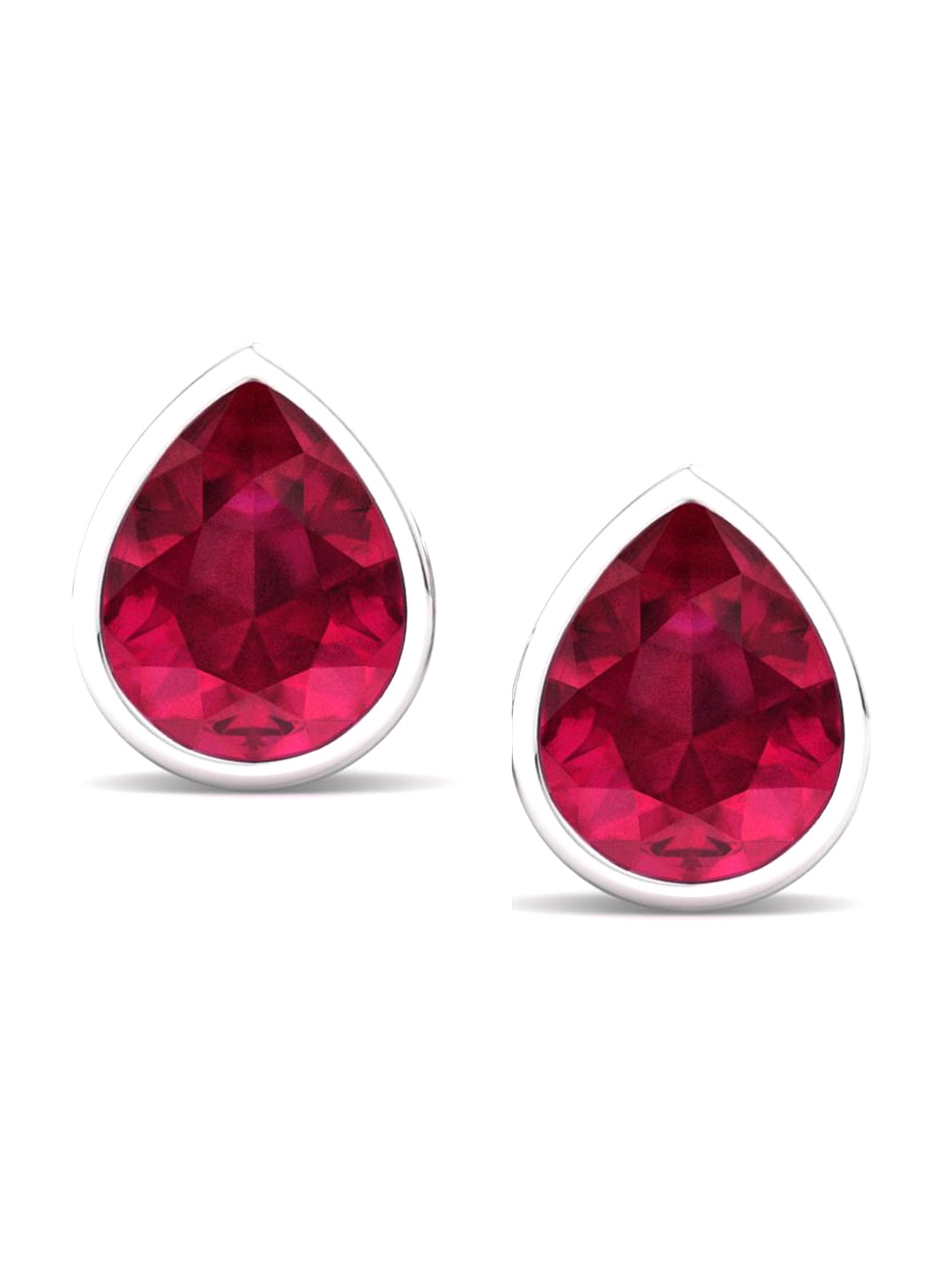 

Inddus Jewels 925 Sterling Silver Teardrop Shaped Studs Earrings
