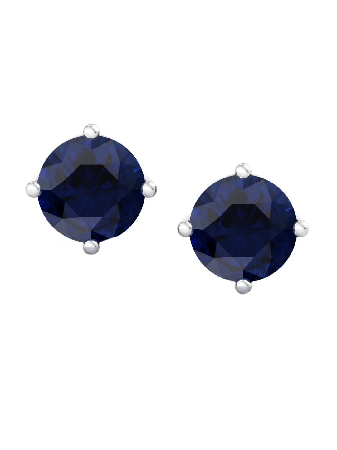 

Inddus Jewels Rhodium-Plated 925 Sterling Silver Circular Studs Earrings