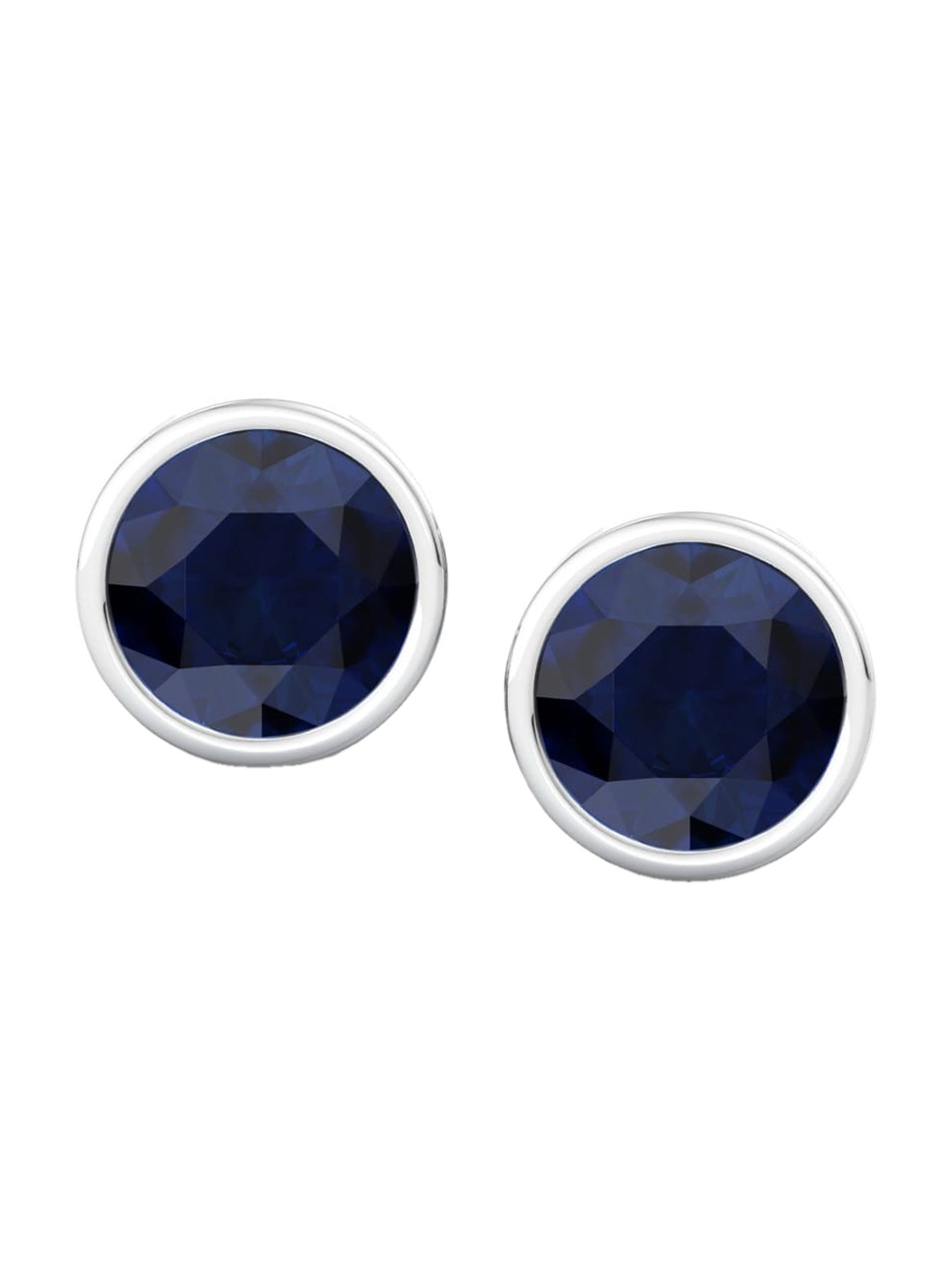 

Inddus Jewels Rhodium-Plated 925 Sterling Silver Circular Studs Earrings