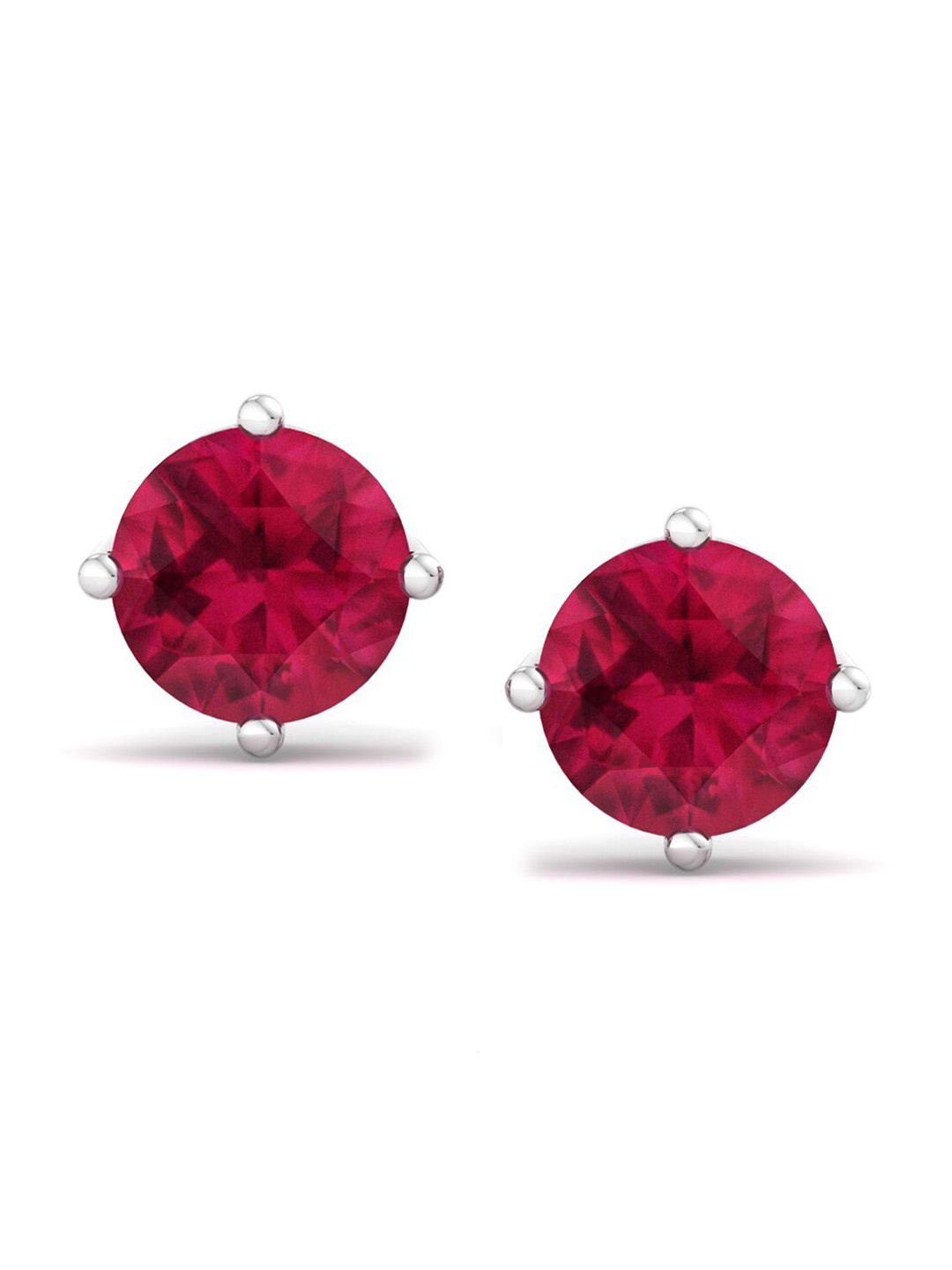 

Inddus Jewels Rhodium-Plated Circular Shaped Studs Earrings, Silver