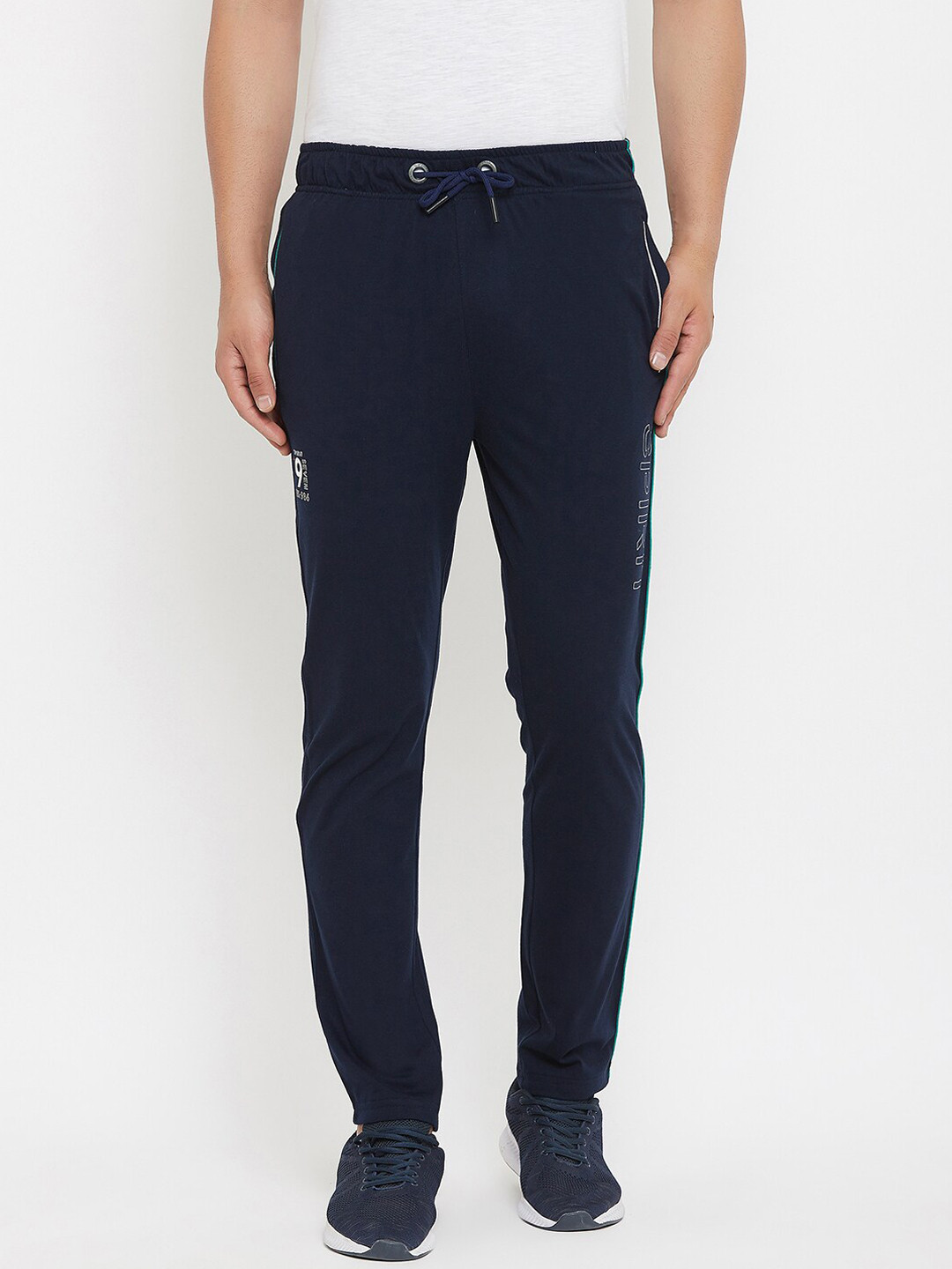 

Spirit Men Regular Fit Mid-Rise Cotton Track Pants, Navy blue