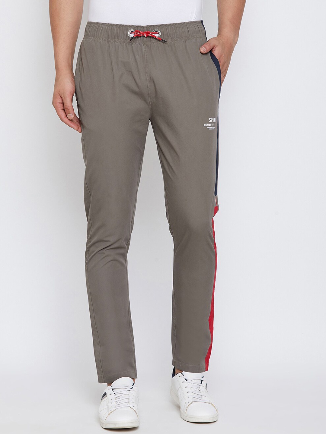 

Spirit Men Regular Fit Pure Cotton Track Pants, Taupe