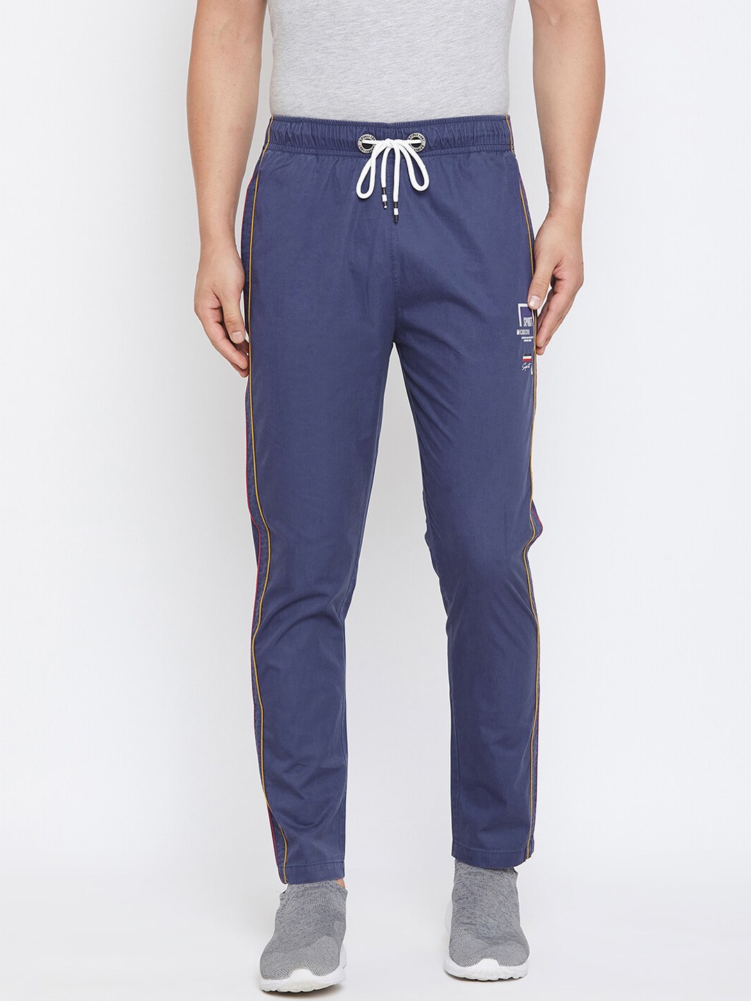 

Spirit Men Regular Fit Pure Cotton Track Pants, Blue