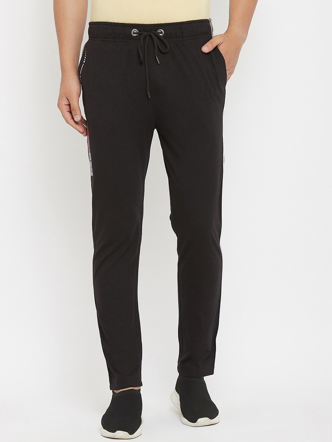 

Spirit Men Regular Fit Mid-Rise Pure Cotton Track Pants, Black