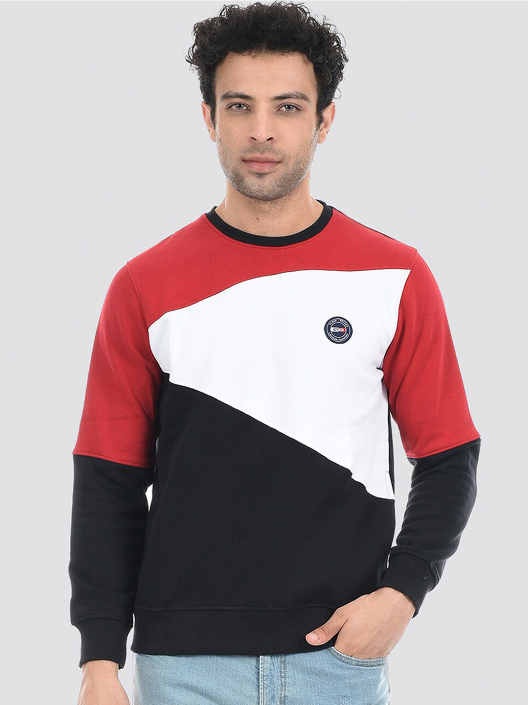 

Cloak & Decker by Monte Carlo Colourblocked Fleece Sweatshirt, Black