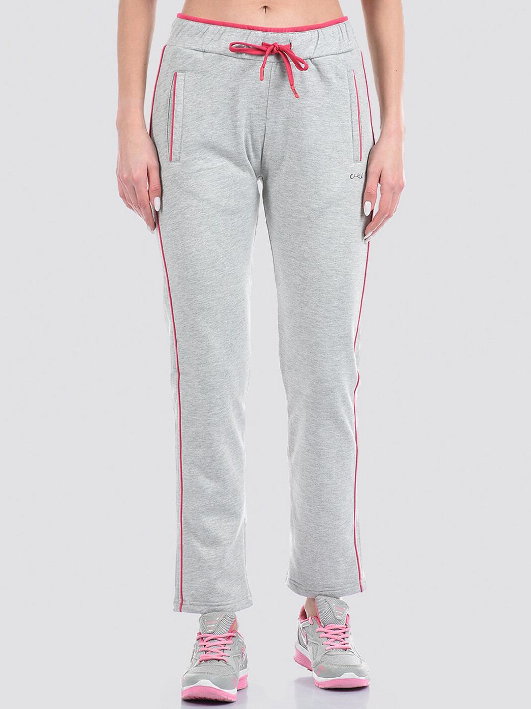 

Cloak & Decker by Monte Carlo Women Regular Fit Cotton Track Pants, Grey