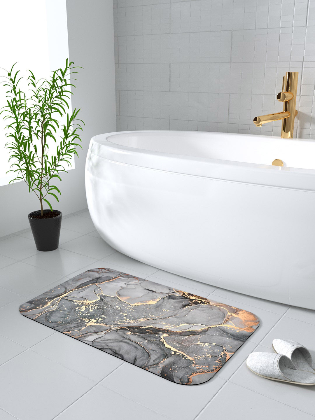 

Clasiko Grey Super Absorbent Anti Slip Bath Mat