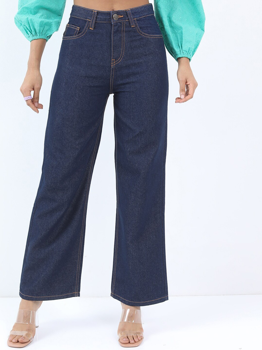 

Tokyo Talkies Women High Rise Flared Jeans, Blue