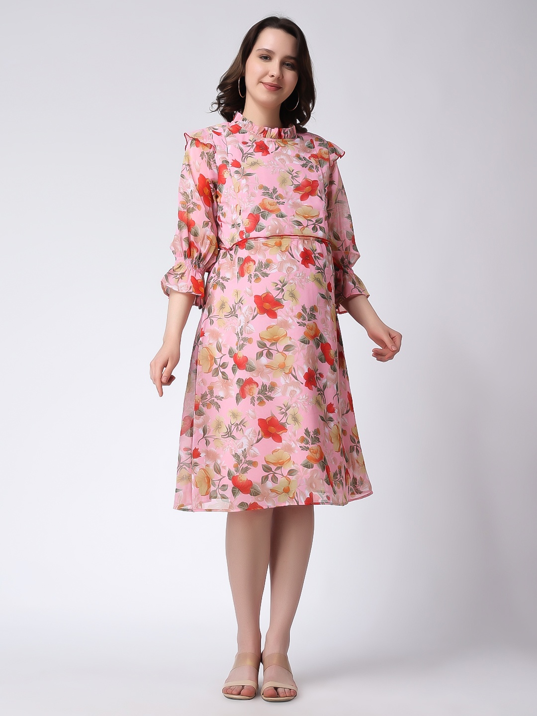 

COLOR STUDIO Floral Printed Maternity Nightdress, Pink