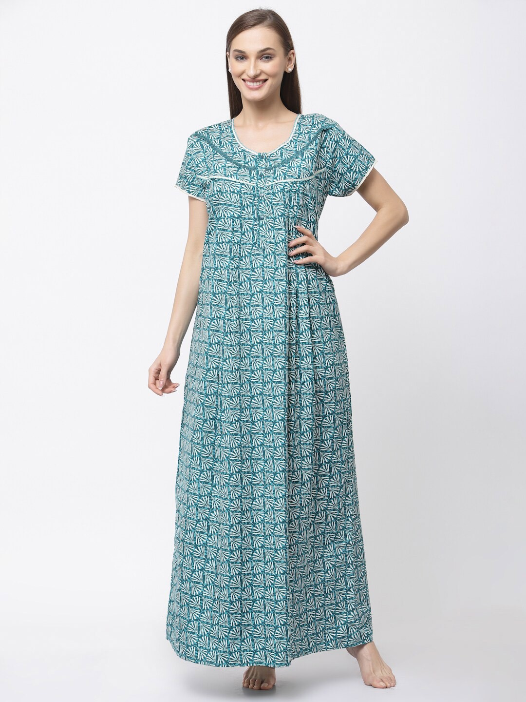

Sweet Dreams Floral Printed Maxi Nightdress, Blue