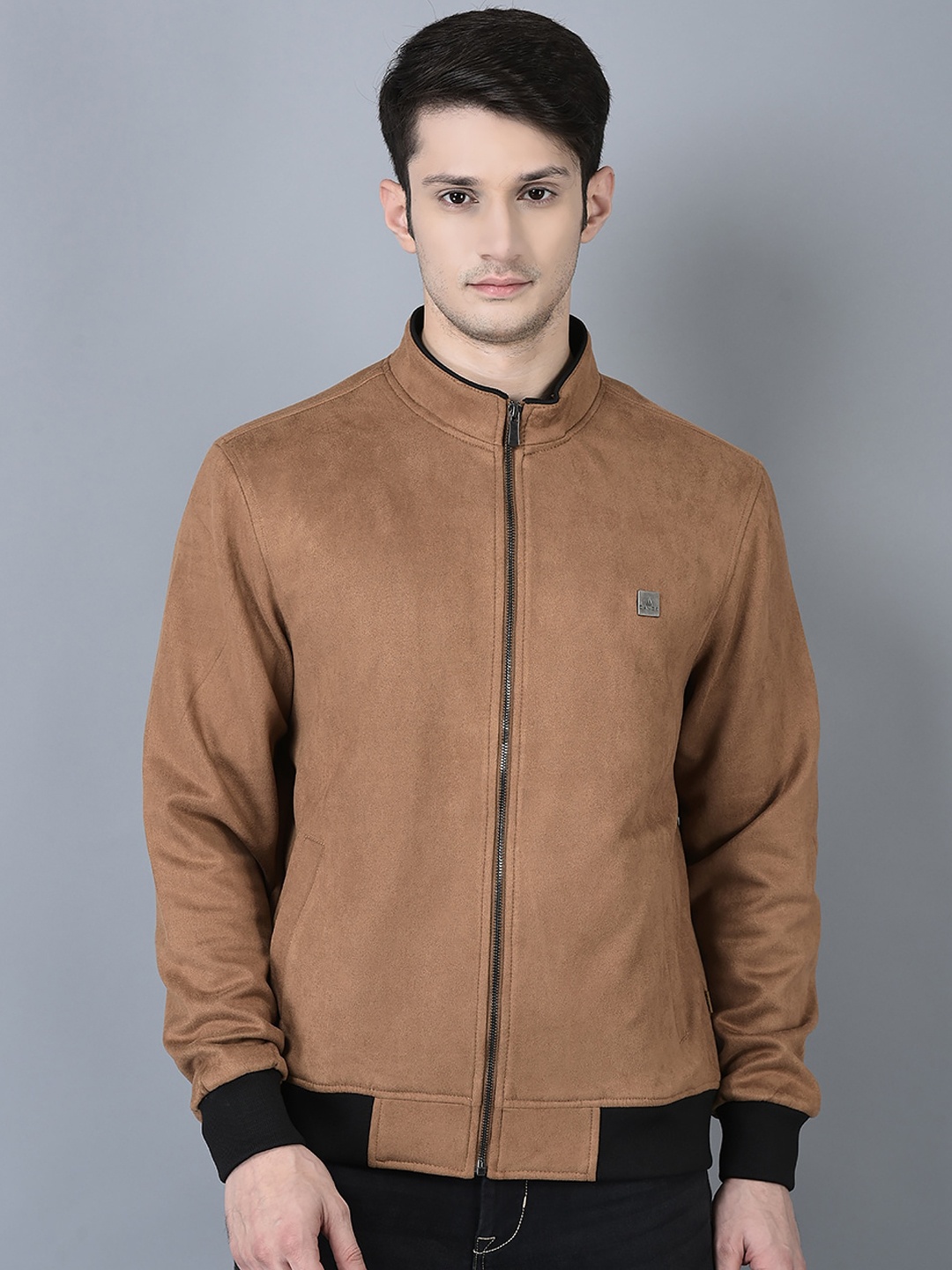 

CANOE Mock Collar Bomber Jacket, Brown