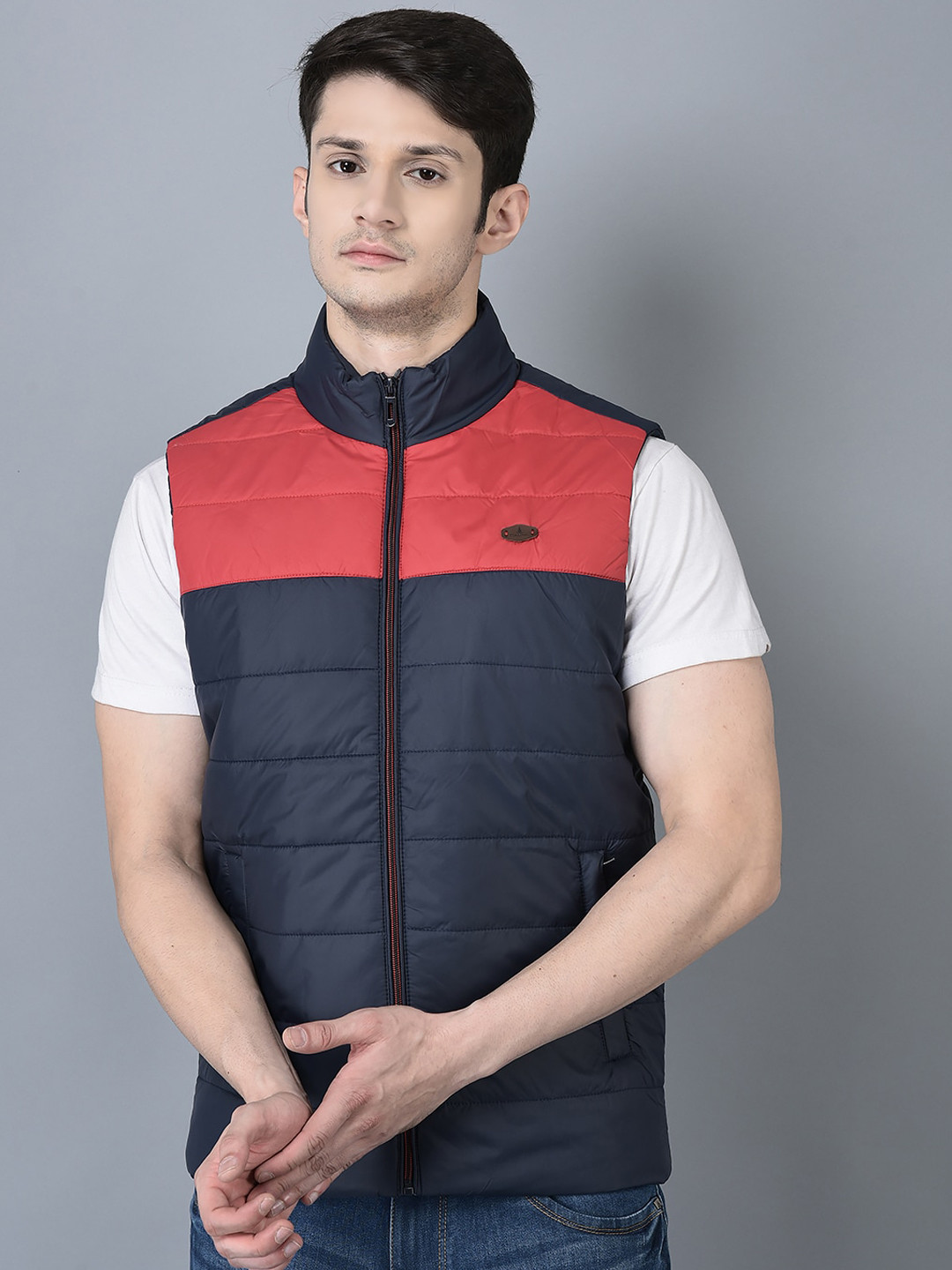 

CANOE Colourblocked Puffer Jacket, Navy blue