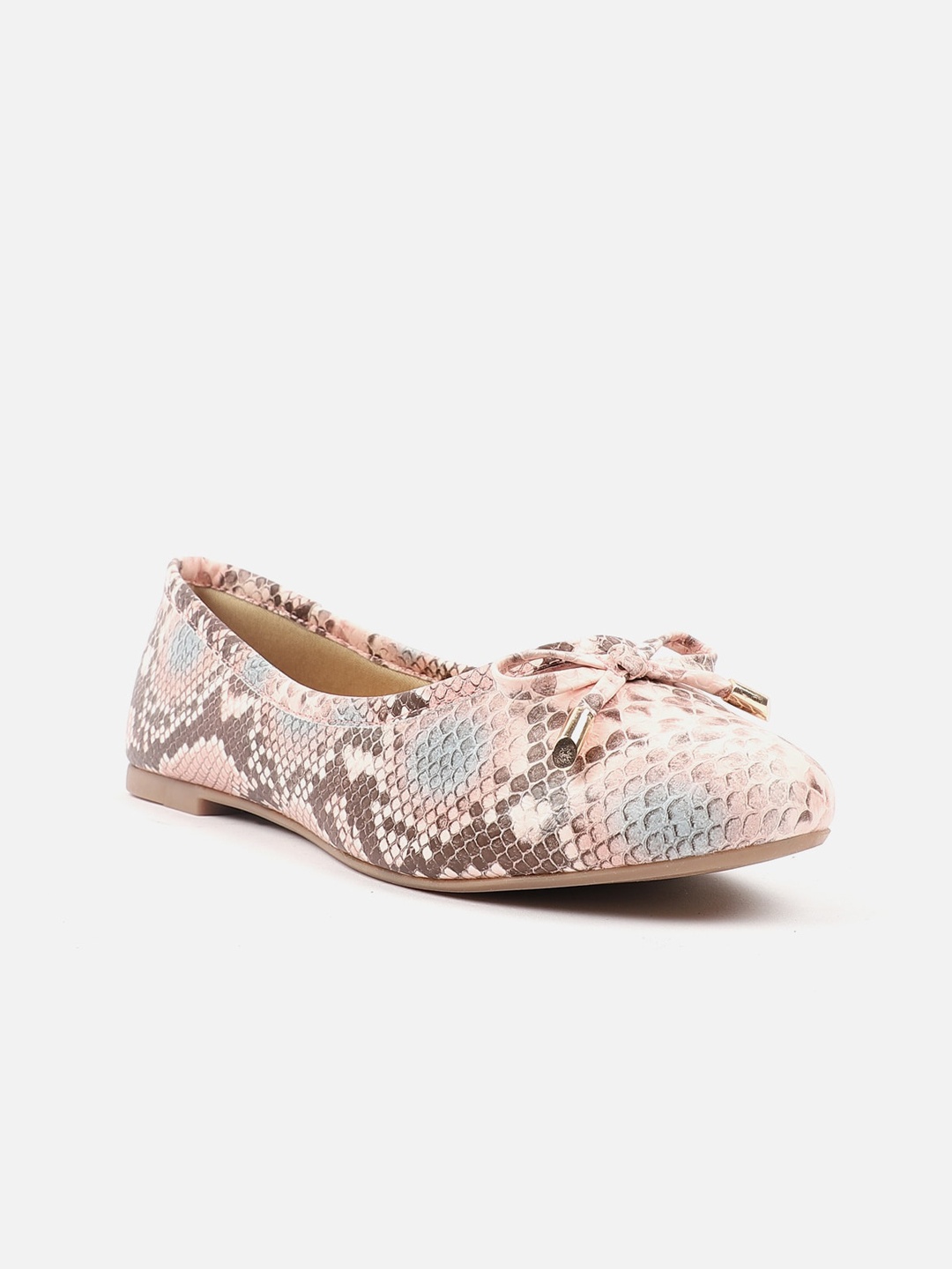 

Carlton London Animal Printed Bow Detail Ballerinas, Pink