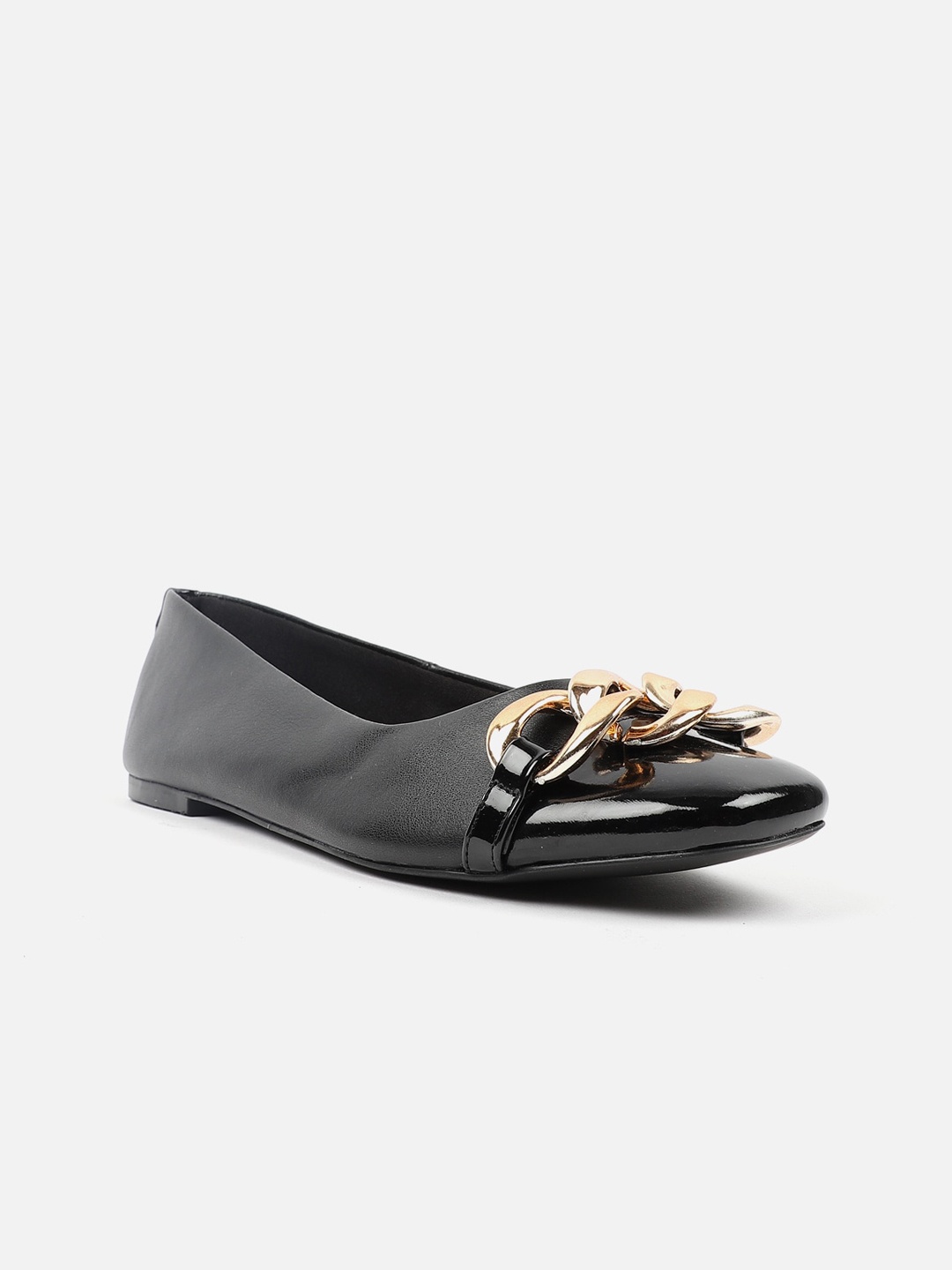 

Carlton London Buckle Embellished Ballerinas, Black