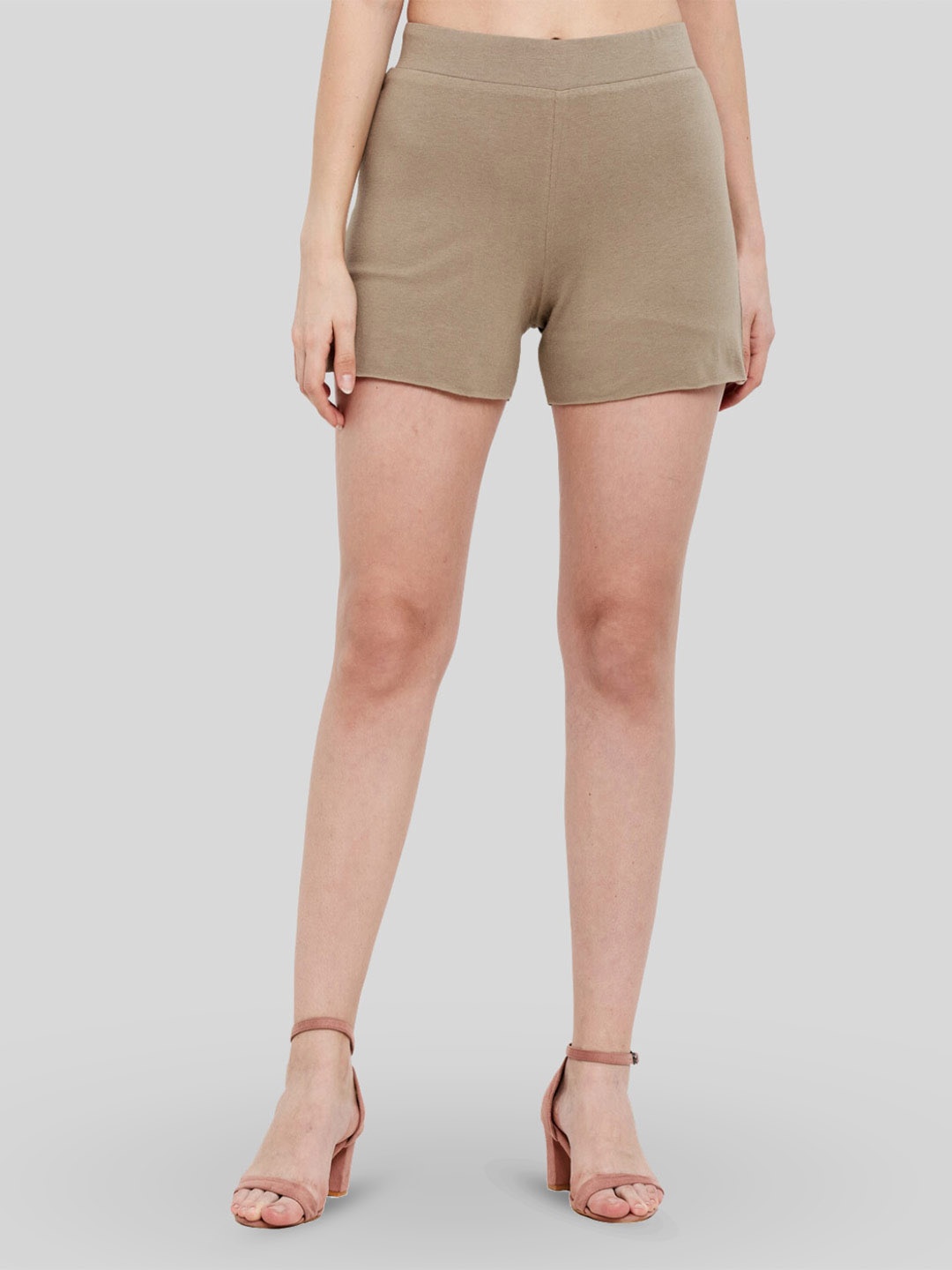 

UNMADE Women High-Rise Modal Shorts, Beige