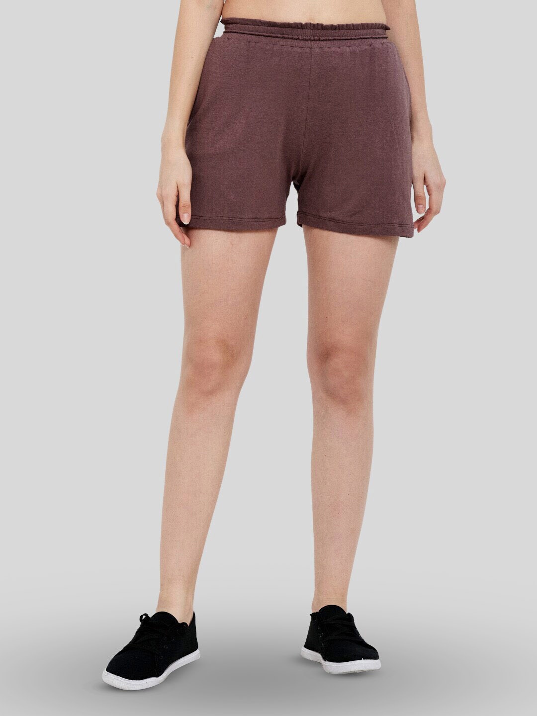 

UNMADE Women High-Rise Modal Shorts, Mauve