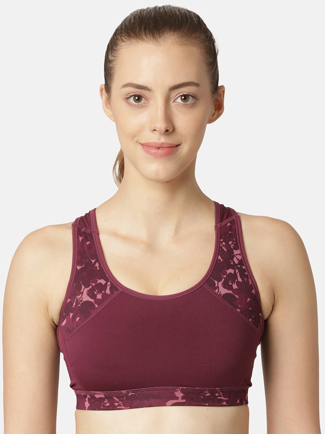 

Jockey Full Coverage Lightly Padded Anti-Microbial Dry-Fit Seamless Sports Bra, Purple