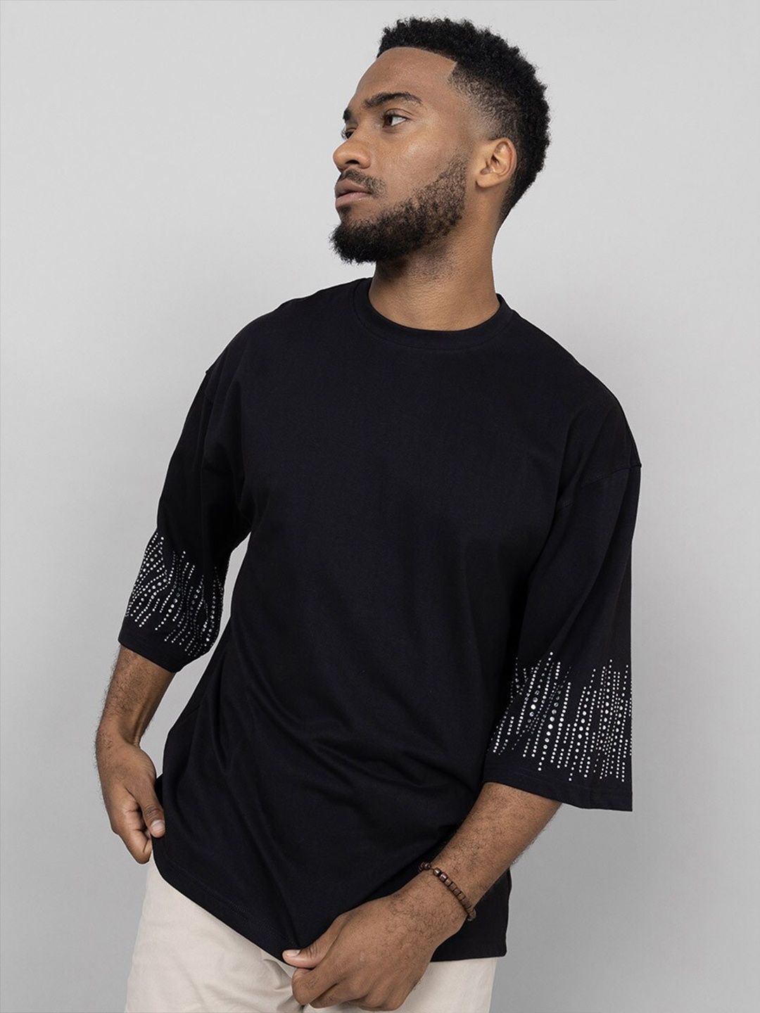 

Styli Typography Cotton T-shirt, Black