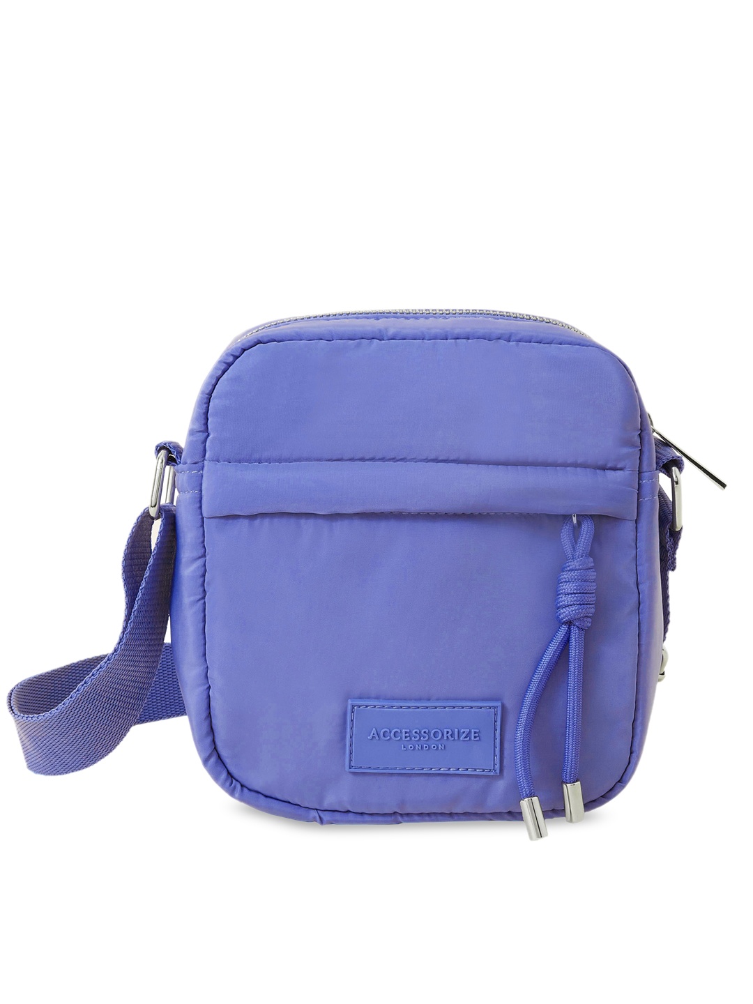 

Accessorize London Women Recycled Nylon Messenger Sling Bag, Blue