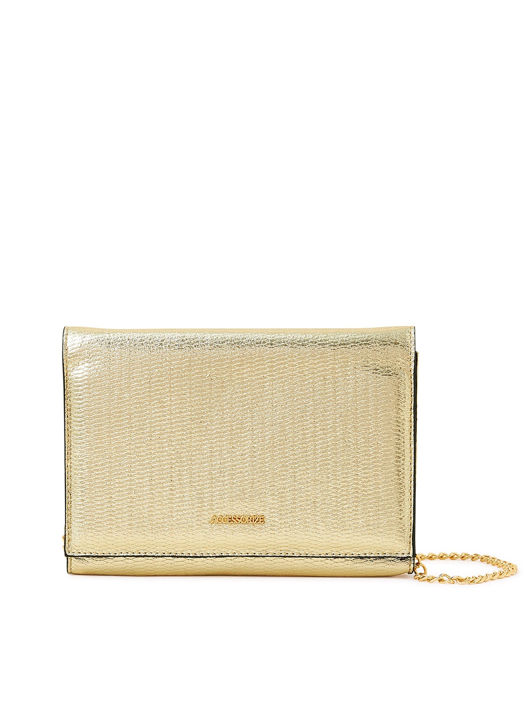 

Accessorize London Women's Faux Leather Chain Sleek Shoulder, Gold