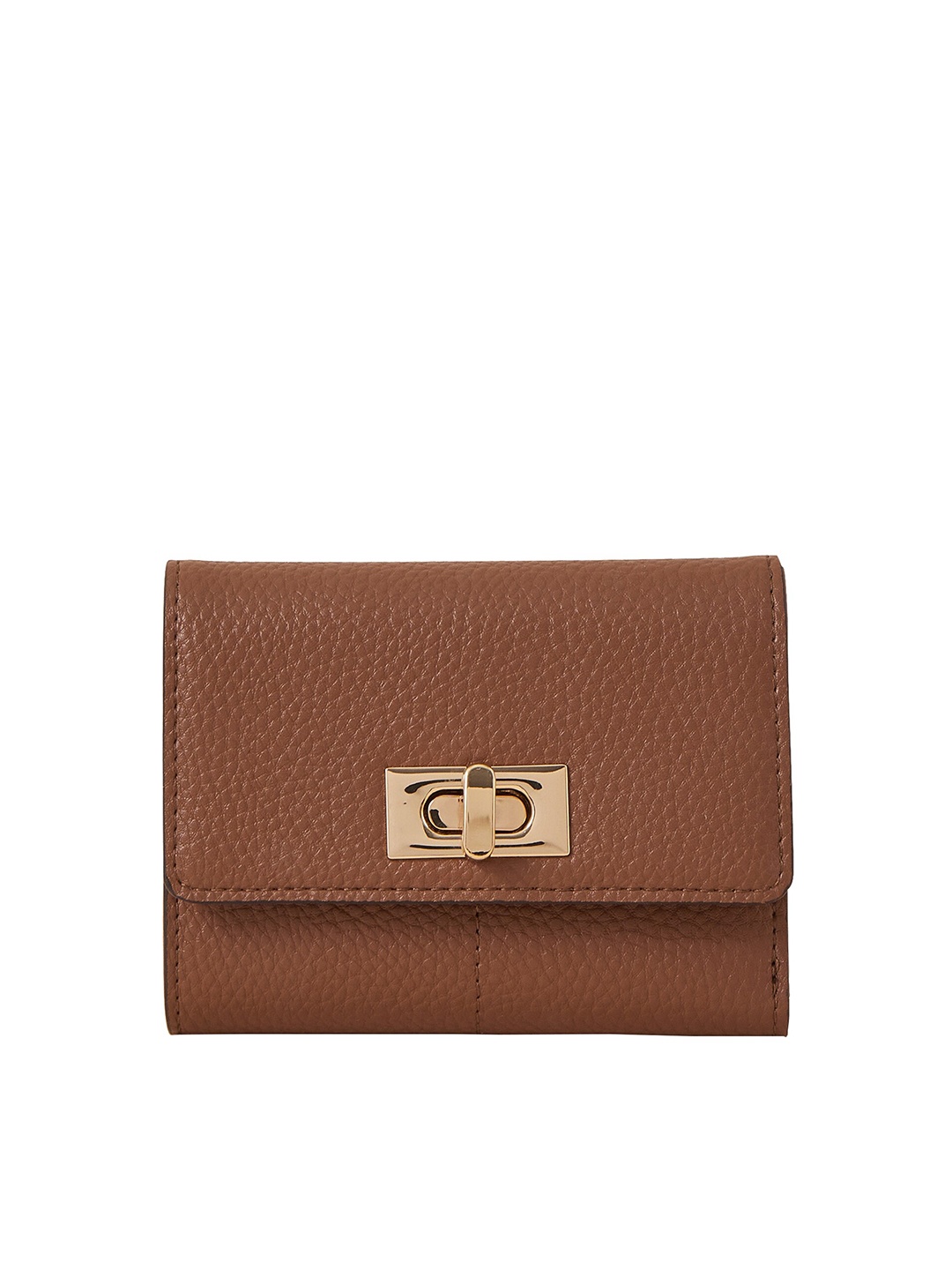 

Accessorize London Women Faux Leather Small Wallet, Tan