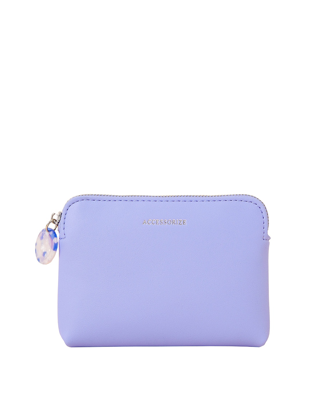 

Accessorize London Women Classic Resin Zip Around Wallet, Blue