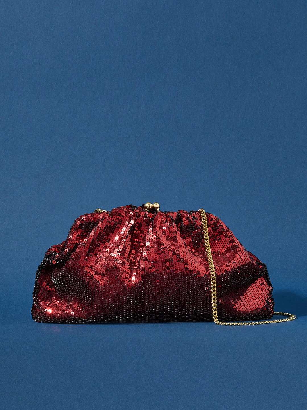 

Accessorize London Women Sasha Sequin Clutch, Red