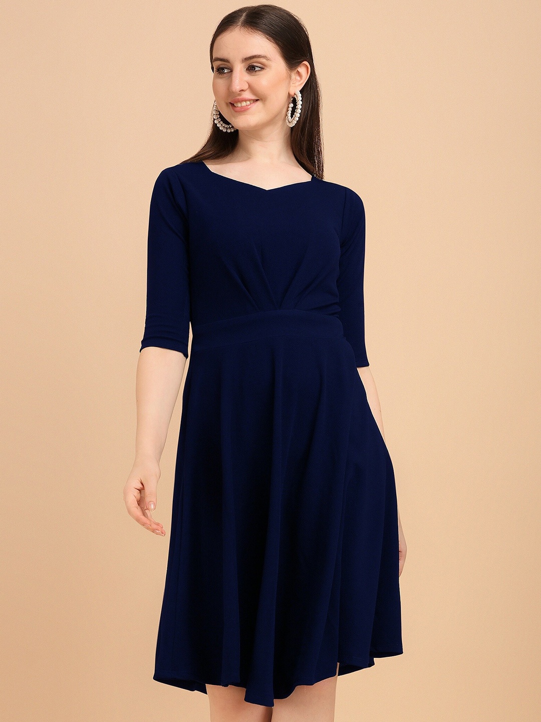 

SHEETAL Associates Fit & Flare Dress, Navy blue