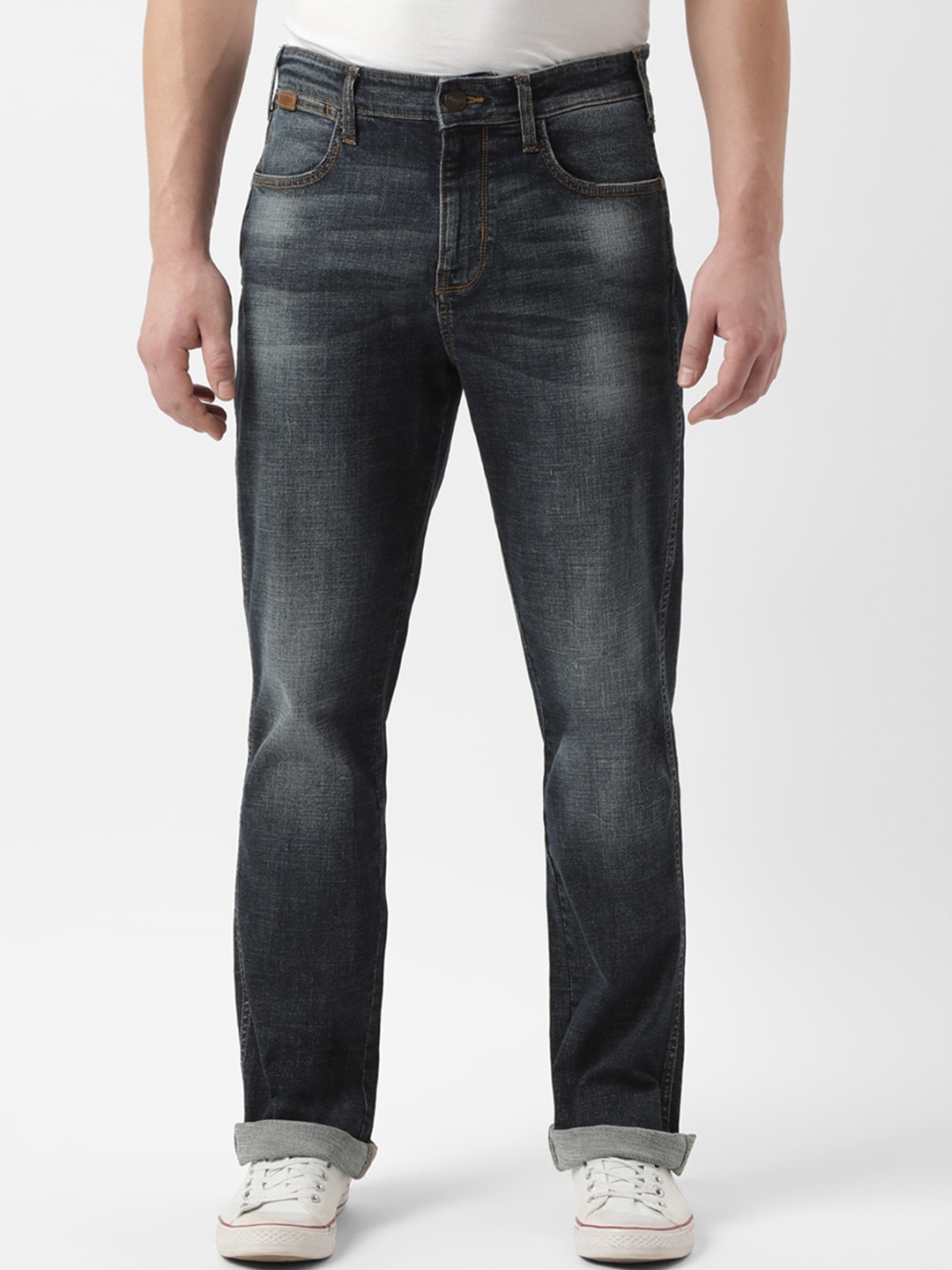 

Wrangler Men Bootcut Heavy Fade Stretchable Cotton Jeans, Charcoal