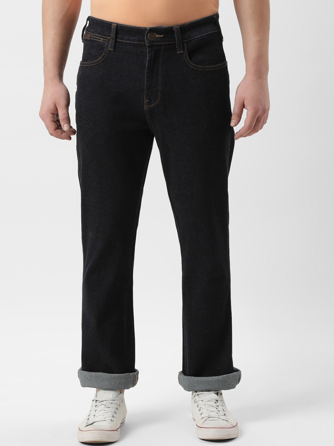 

Wrangler Men Bootcut Stretchable Cotton Jeans, Navy blue